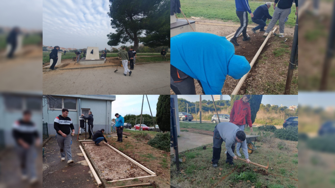 Radno u okružju Industrijsko-obrtničke škole Pula: Učenici i profesori zajedno u uređenju i oplemenjivanju okoliša škole