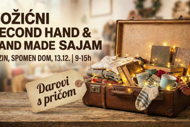 BOŽIĆNI SECOND HAND & HANDMADE SAJAM U PAZINU: Više od 80 izlagača u Spomen domu