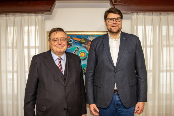 Gradonačelnik Peđa Grbin primio novog njemačkog veleposlanika Nj. E. Pascala Hectora