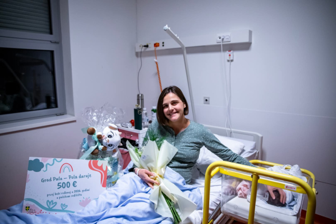 Helena iz Rovinjskog Sela prva beba rođena u Istri ove godine