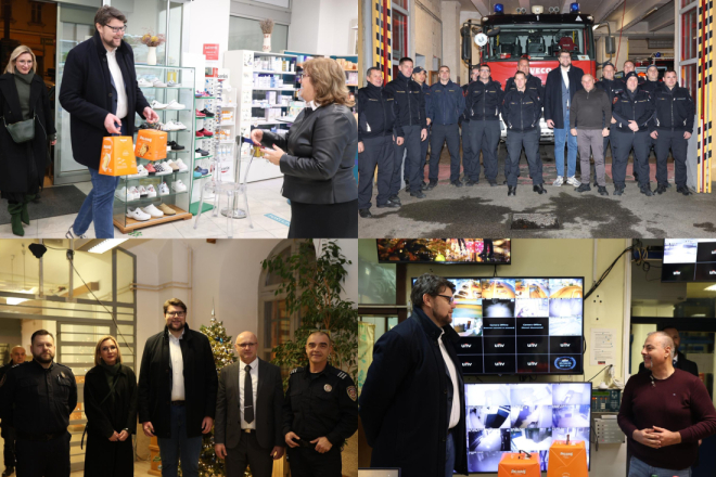 Gradonačelnik Peđa Grbin u novogodišnjoj noći posjetio dežurne službe u Puli