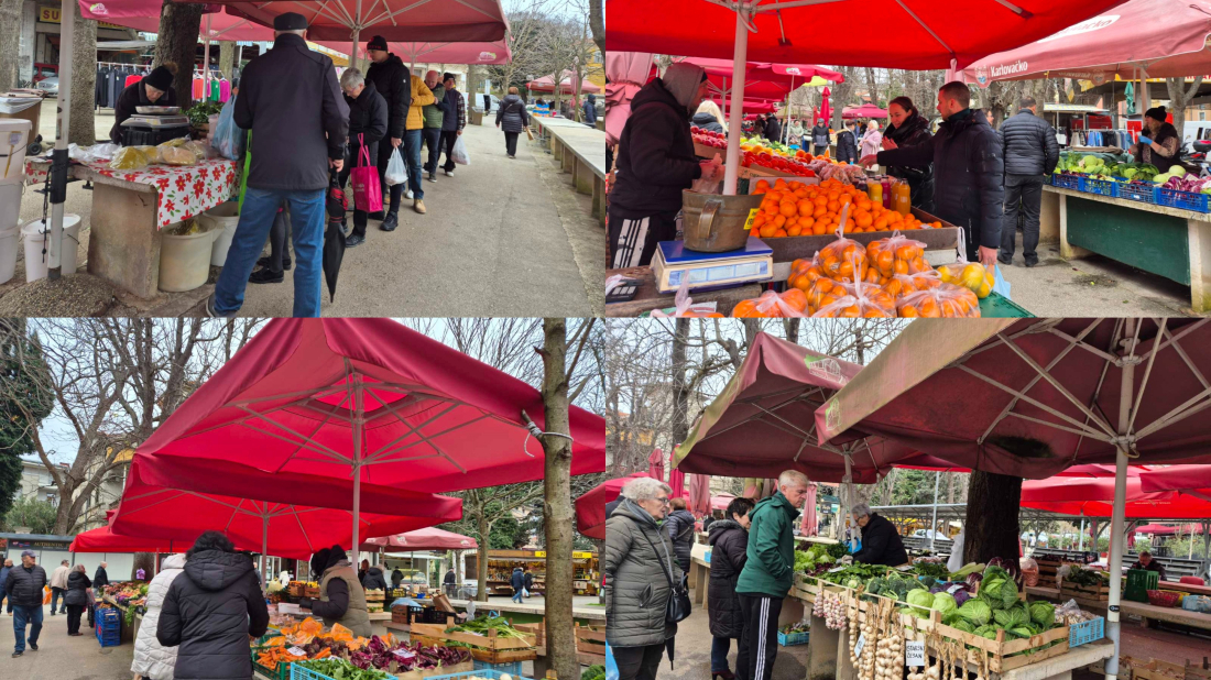 FOTO Početak godine na tržnici u Puli: Kupci biraju zeleno povrće, radič se prodaje za oko 8 eura