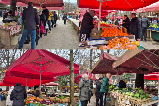 FOTO Početak godine na tržnici u Puli: Kupci biraju zeleno povrće, radič se prodaje za oko 8 eura