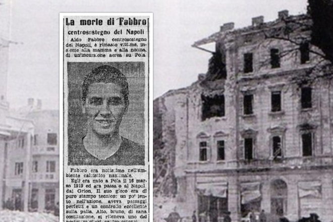 Među civilnim žrtvama bombardiranja Pule bila je i mlada nada pulskog nogometa