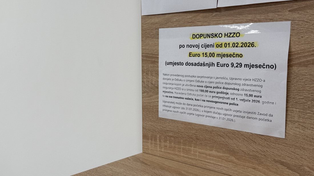 Na snagu stupilo poskupljenje dopunskog osiguranja HZZO-a!