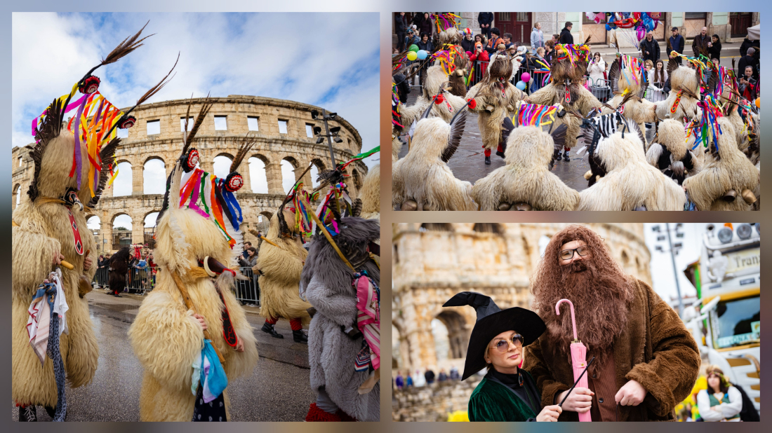 FOTO: Šarenilo, maske i smijeh preplavili centar Pule na jubilarnom 10. karnevalu