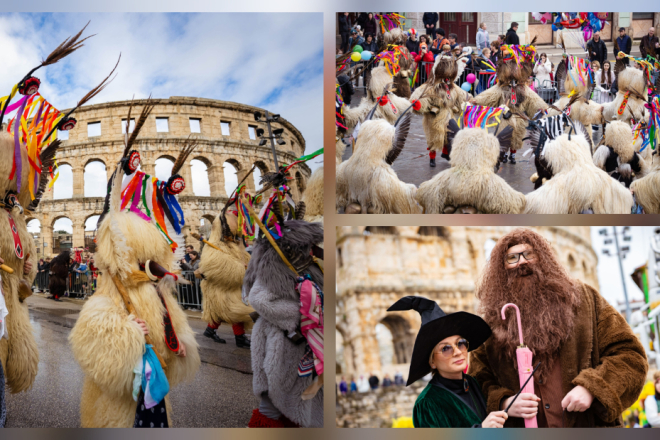 FOTO: Šarenilo, maske i smijeh preplavili centar Pule na jubilarnom 10. karnevalu