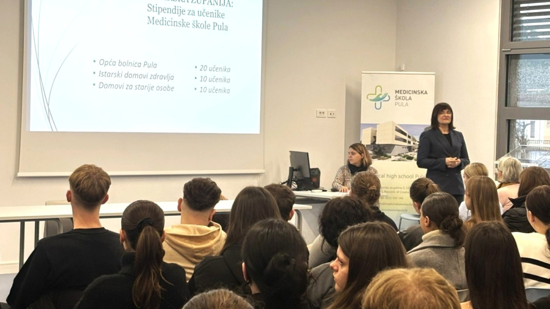 Istarska županija udvostručila sredstva za stipendije — 59 učenika i studenata u zdravstvenom sustavu dobiva potporu