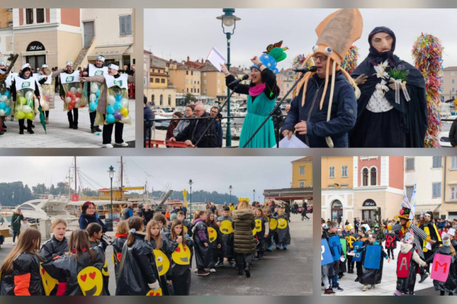 Rovinj u znaku maškara: Šarena povorka, suđenje Viecioj Batieci i početak proslave 70 godina Seljanskih maškara