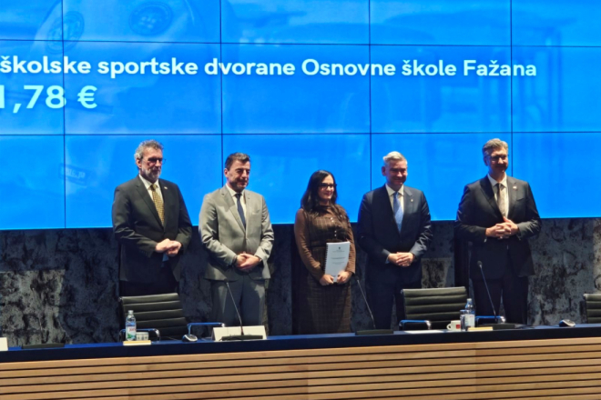 ISTARSKOJ ŽUPANIJI ODOBRENO 4,2 MILIJUNA EURA: Fažana, Nedešćina i Vrsar dobivaju nove školske dvorane