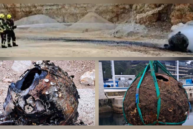 Foto/video: Teška ratna mina s 300kg ekploziva izvađena iz mora i uništena kod Kanfanara