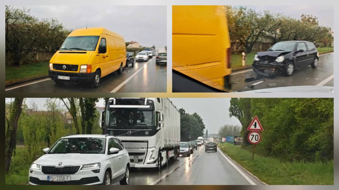Prometna nesreća na ulazu u Poreč: stvaraju se velike gužve u jutarnjoj špici