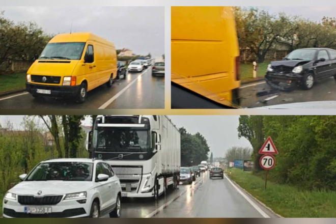 Prometna nesreća na ulazu u Poreč: stvaraju se velike gužve u jutarnjoj špici