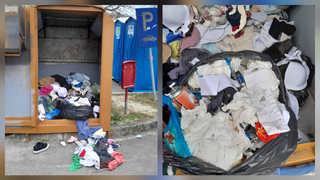 Stigla kazna za buzetskog ugostitelja! U spremnik za tekstil bacio komunalni otpad