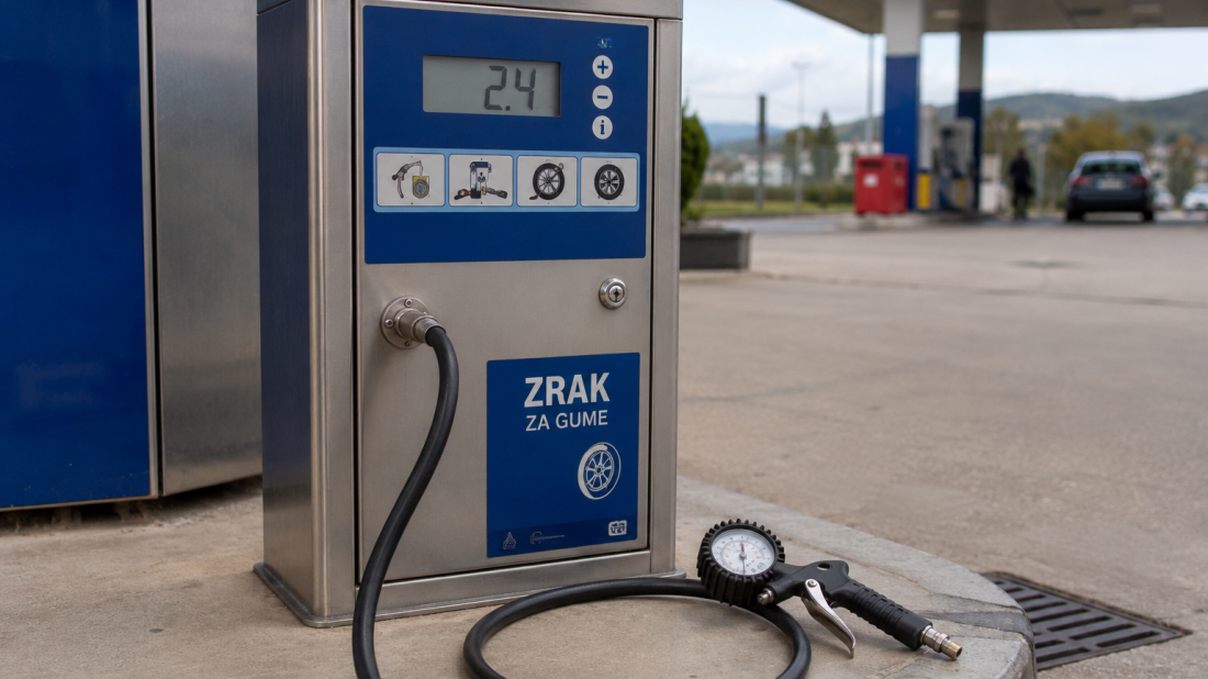 S benzinske postaje kod Lupoglava ukrao crijevo za pumpanje guma