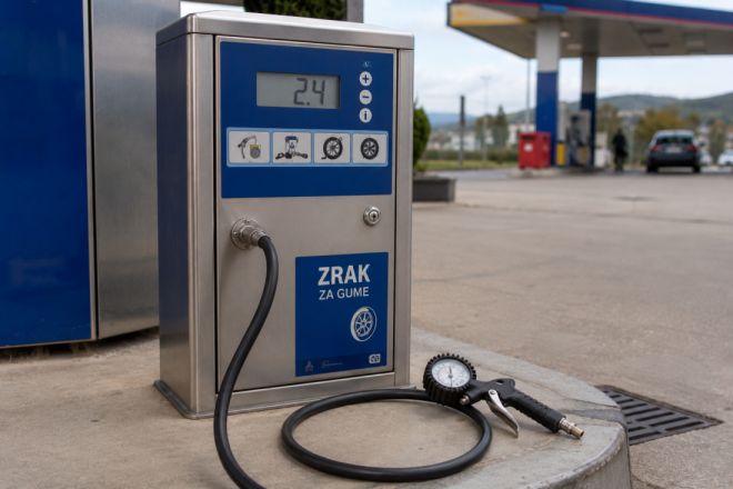 S benzinske postaje kod Lupoglava ukrao crijevo za pumpanje guma