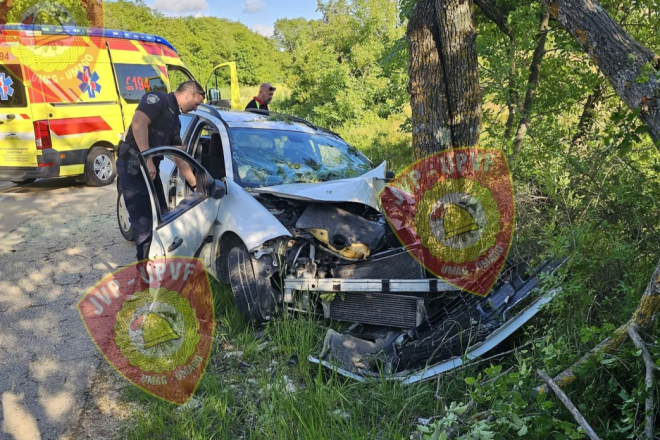 Između Kaštela i Plovanije teško stradao slovenski vozač nakon slijetanja u stablo