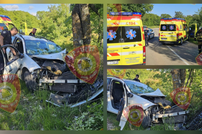 FOTO  Teška nesreća između Plovanije i Kaštela: U automobilu bile dvije muške osobe