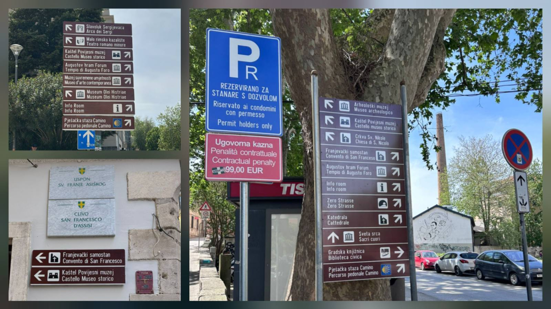 Obnovljena turistička signalizacija u starogradskoj jezgri Pule