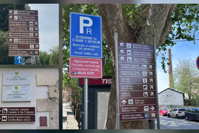 Obnovljena turistička signalizacija u starogradskoj jezgri Pule