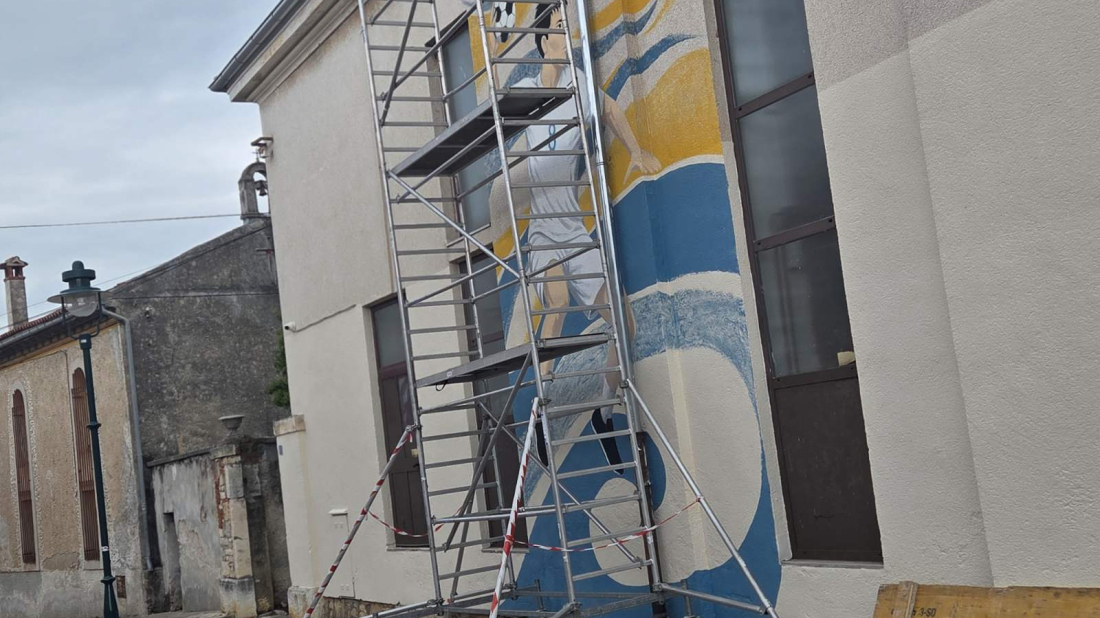 FOTO: Veliki sportski mural u Rovinju sve više poprima svoj konačni izgled