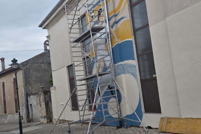 FOTO: Veliki sportski mural u Rovinju sve više poprima svoj konačni izgled
