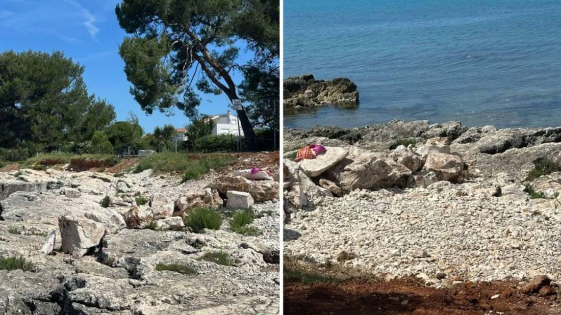 Ogradili kamp velikim gromadama stijena u Medulinu: 'Više se ne može pješke uz obalu'