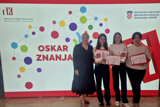 Učenice OŠ Kaštanjer osvojile Oskare znanja: Amna Kukuruz i Nora Benčić među najboljima u Hrvatskoj