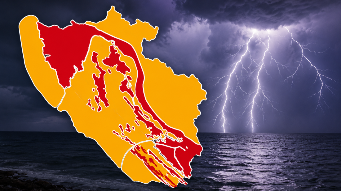 Istra na udaru promjene vremena: Kasno navečer stižu grmljavina, jak vjetar i tuča