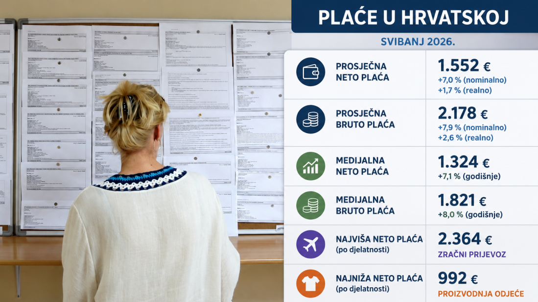 Kolika je stvarna plaća u Hrvatskoj? Medijalna otkriva drukčiju sliku