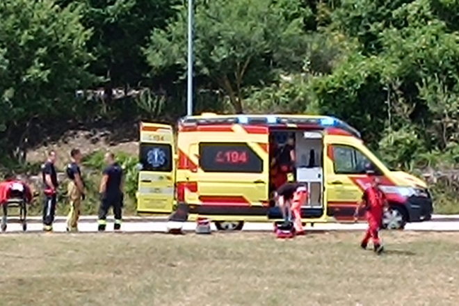 FOTO/VIDEO: Nakon eksplozije, helikopter sletio kod Lesnine, žena je preminula!