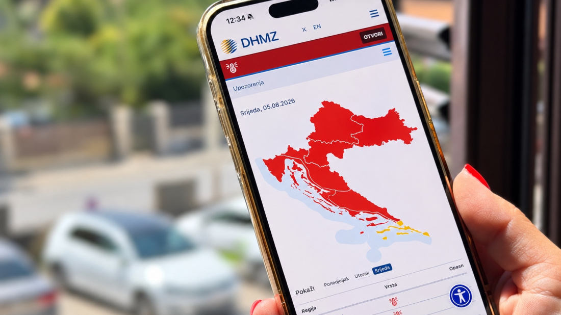 Nema predaha od paklenih vrućina! Cijela Hrvatska pod crvenim alarmom, temperature idu preko 40 stupnjeva