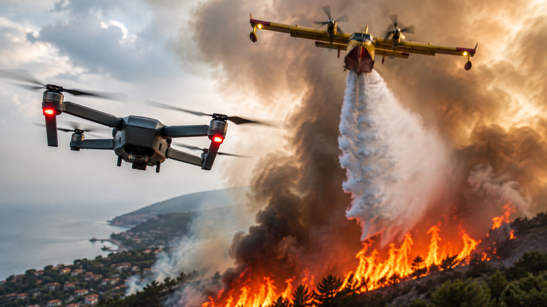Vatrogasci upozoravaju: Ne koristite dronove za snimanje požara, ugrožavate živote
