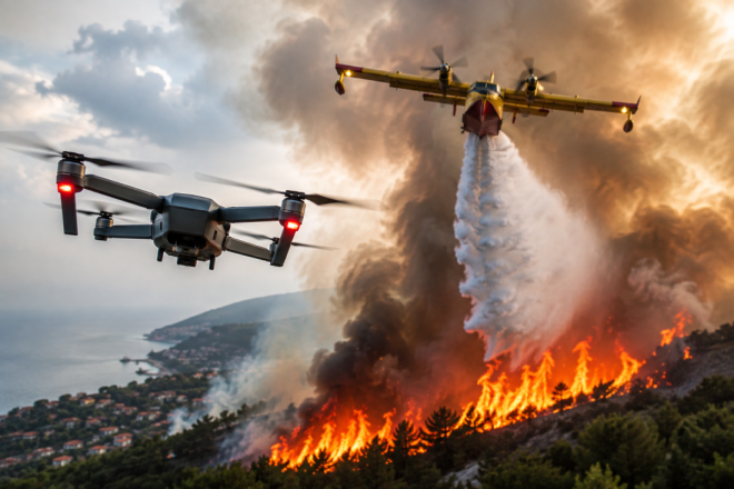 Vatrogasci upozoravaju: Ne koristite dronove za snimanje požara, ugrožavate živote
