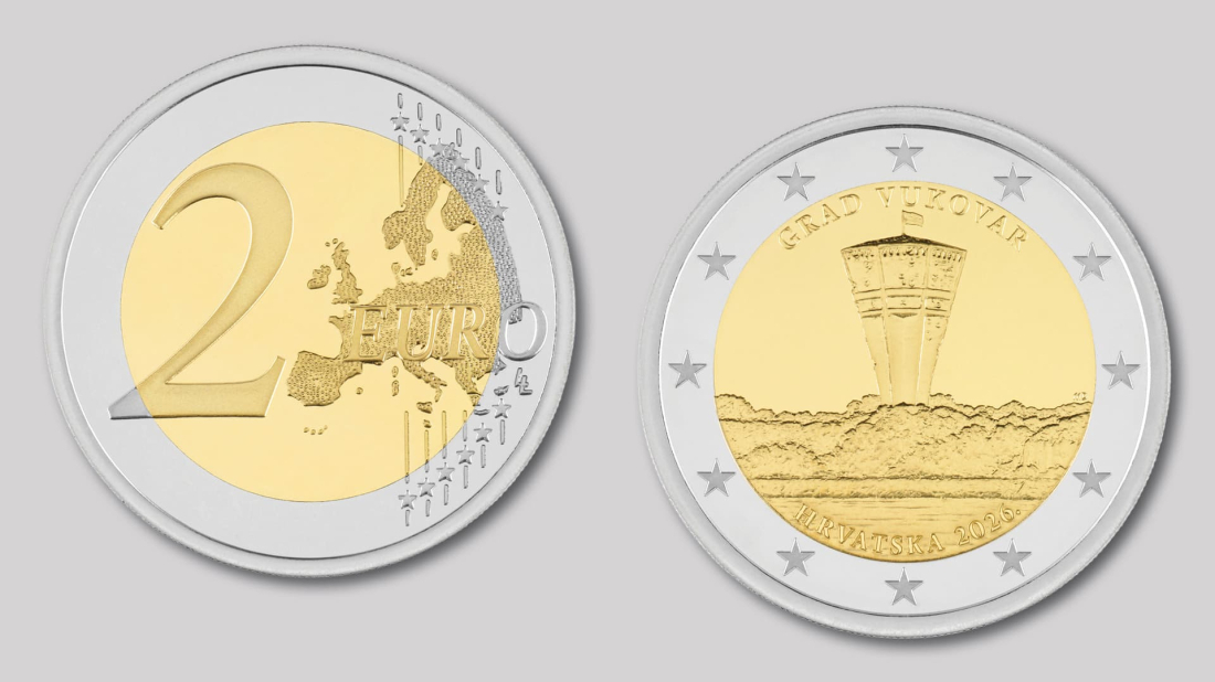 Pogledajte dobro kovanice: U optjecaj je stiglo novih 2 eura s motivom Vukovara