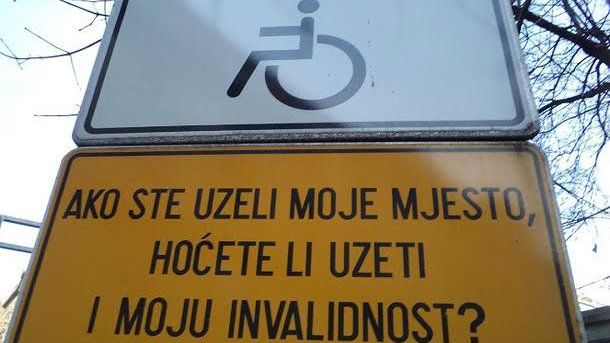 Ako ste uzeli moje mjesto, hoćete li i moju invalidnost?