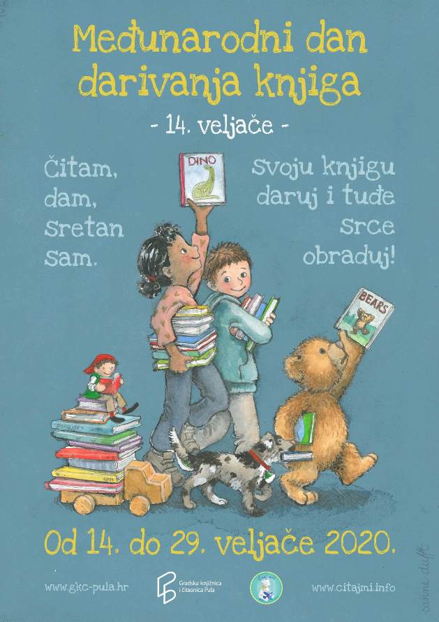 Akcija Čitam, dam, sretan sam u Gradskoj knjižnici i čitaonici Pula
