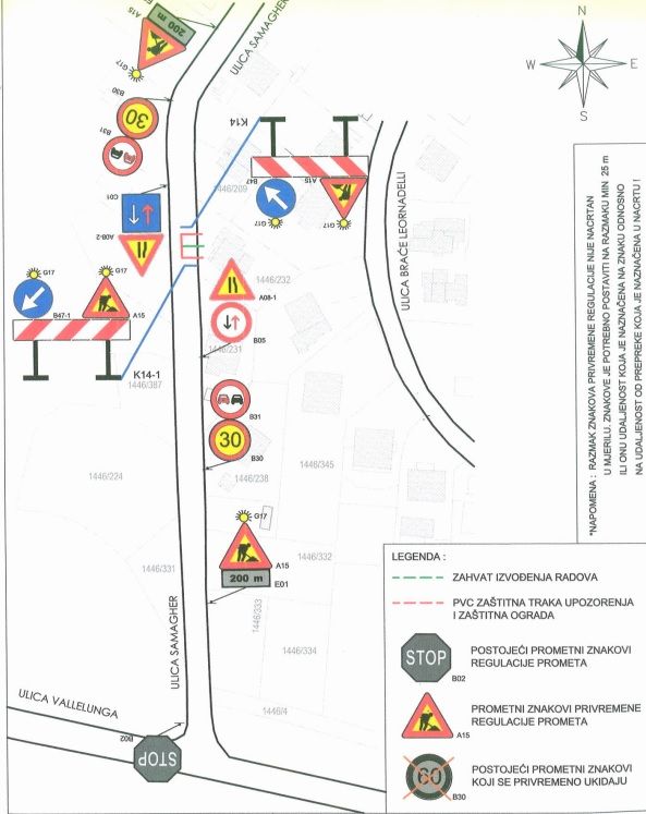 PULA Privremena regulacija prometa na dijelu Ulice Samagher