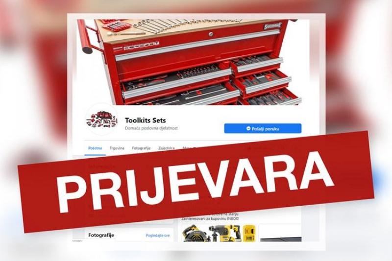 MUP upozorava: Ne dijelite osobne podatke na stranici ‘‘TOOLKITS SETS‘‘