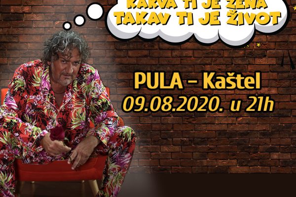 DRAGAN MARINKOVIĆ MACA NASTUPA U PULI Stiže s predstavom 'Kakva ti je žena, takav ti je život'