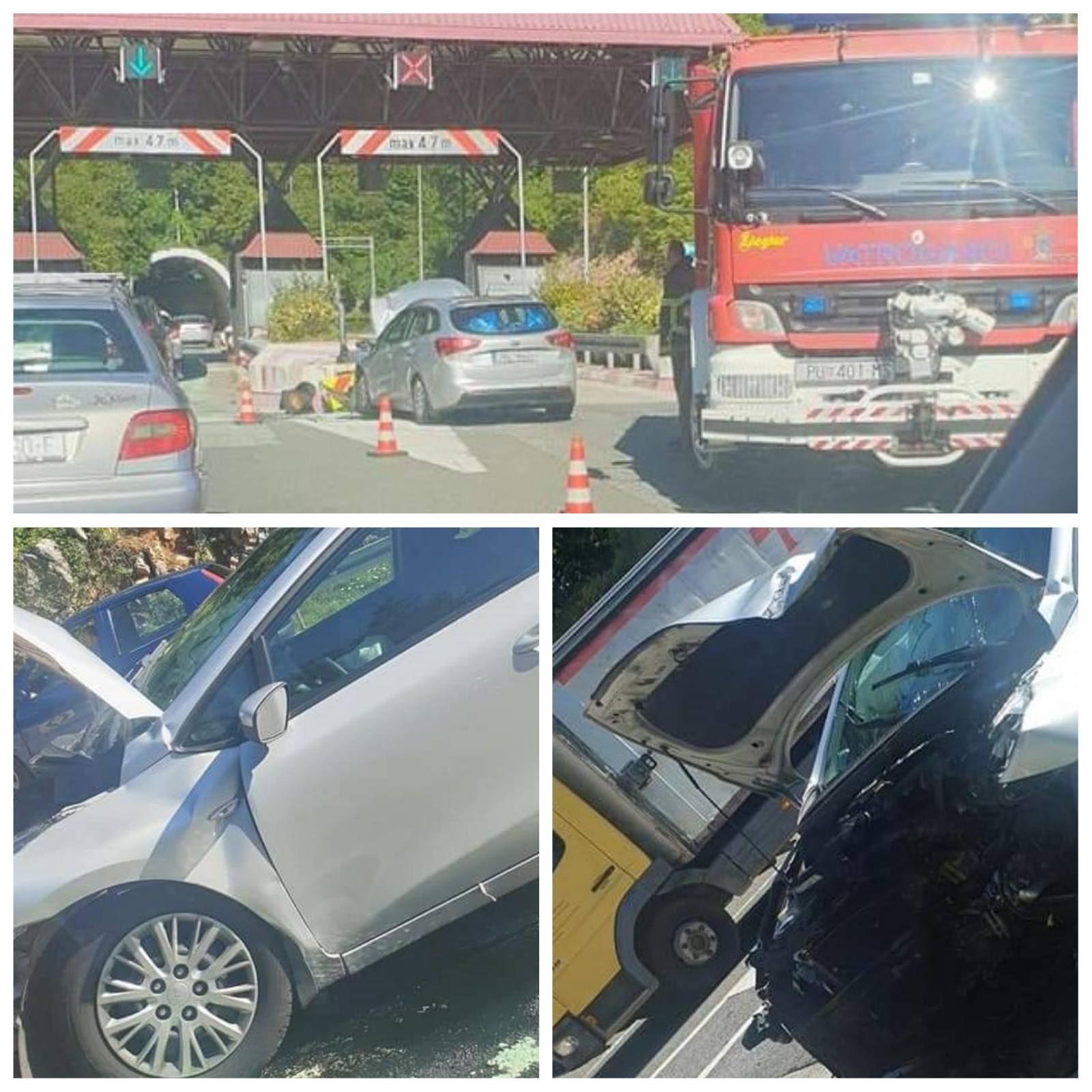 NA ULAZU U TUNEL UČKA Automobilom ravno u naplatne kućice