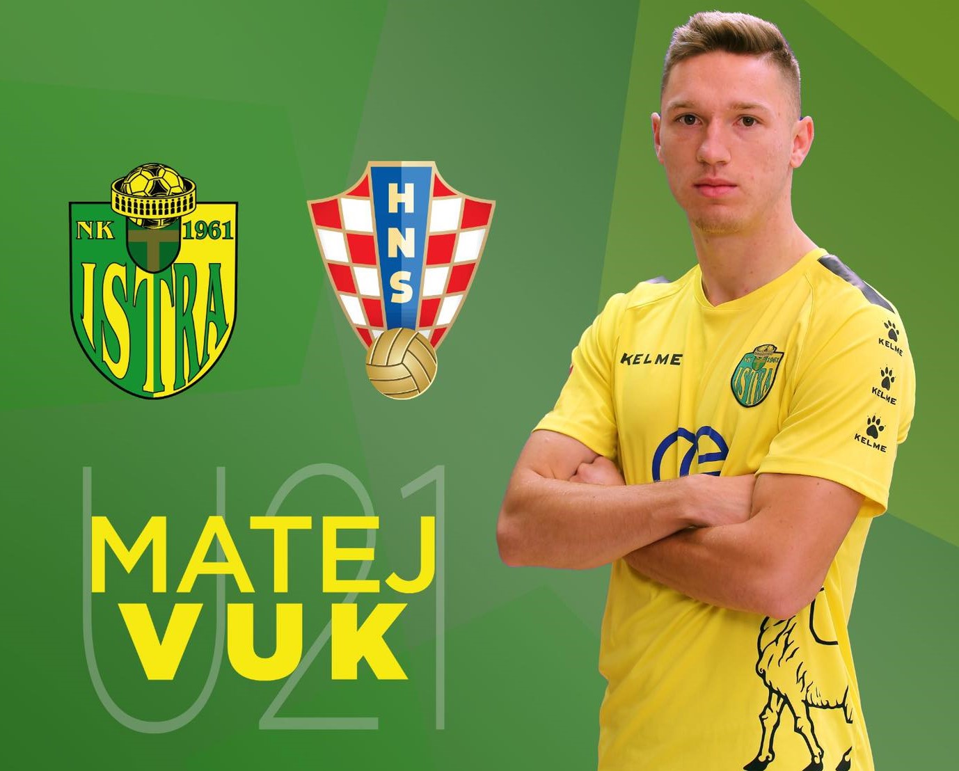 MATEJ VUK IZ NK ISTRE 1961 pozvan u U21 reprezentaciju Hrvatske
