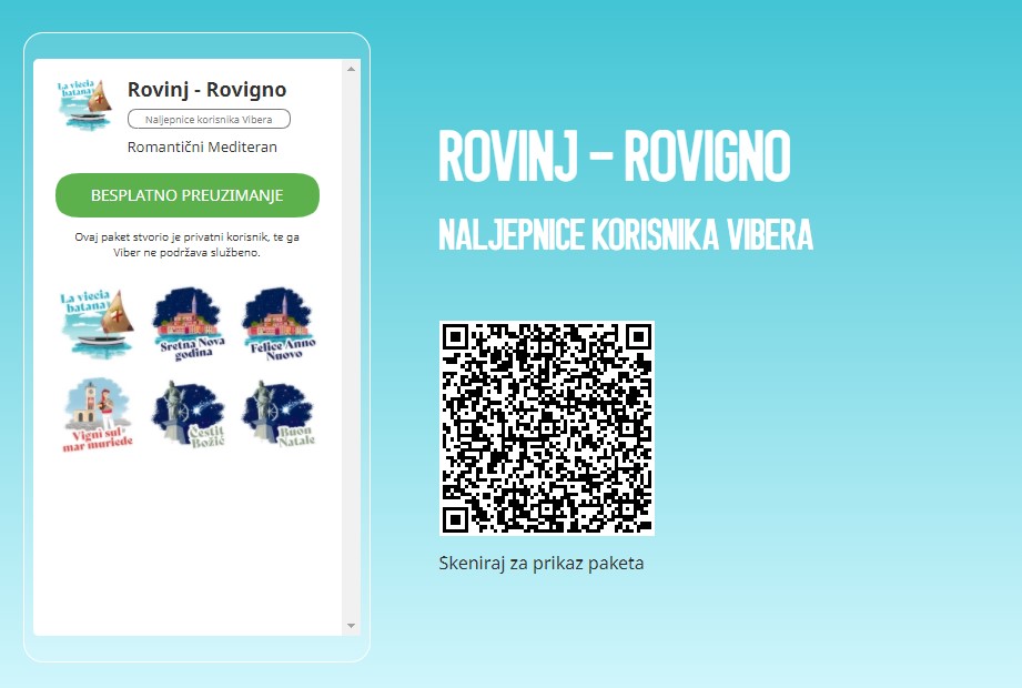 BATANA, SVETA EUFEMIJA... Na Viberu se sada mogu preuzeti i naljepnice sa simbolima Grada Rovinja