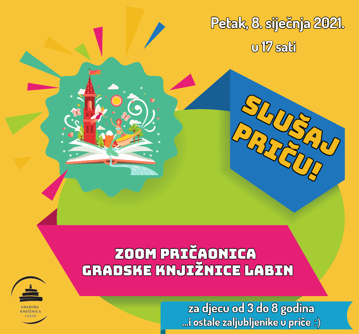 Uskoro kreću Zoom pričaonice Gradske knjižnice Labin