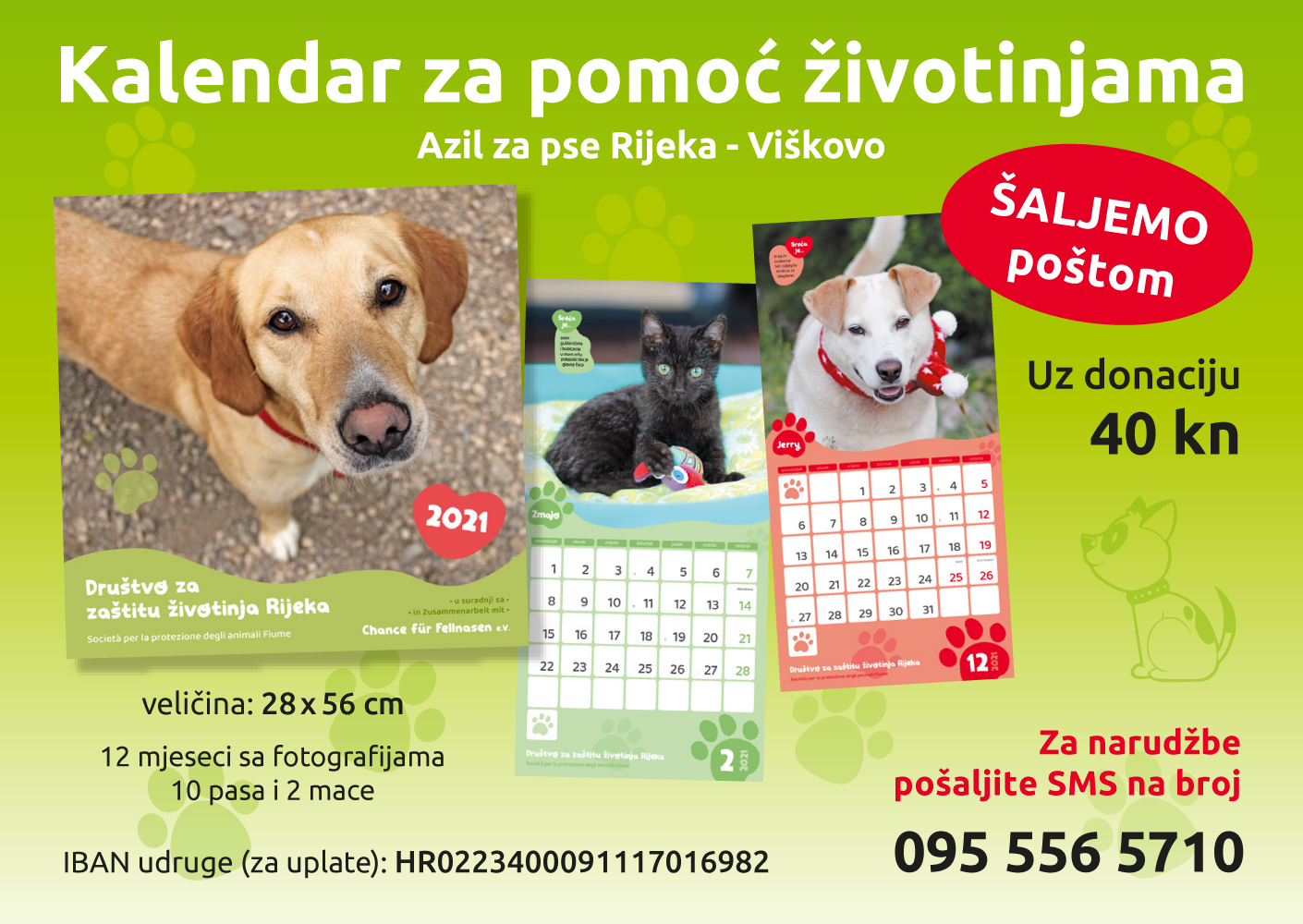 AKCIJA U TIJEKU Kupnjom kalendara pomozimo Društvu za zaštitu životinja Rijeka