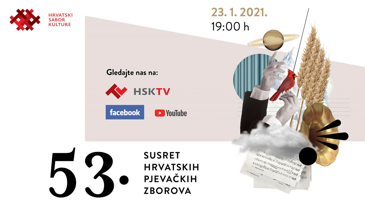 Večeras online: 53. Susret hrvatskih pjevačkih zborova s više od 230 pjevača
