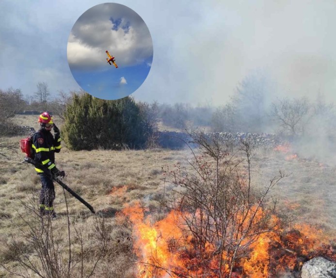 VELIKI POŽAR NA BARBANŠTINI Gasilo 40 vatrogasaca i jedan Canadair