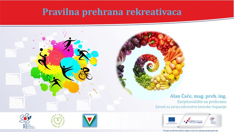 Održano predavanje „Pravilna prehrana rekreativaca“ u sklopu EU projekta Đir po Puli