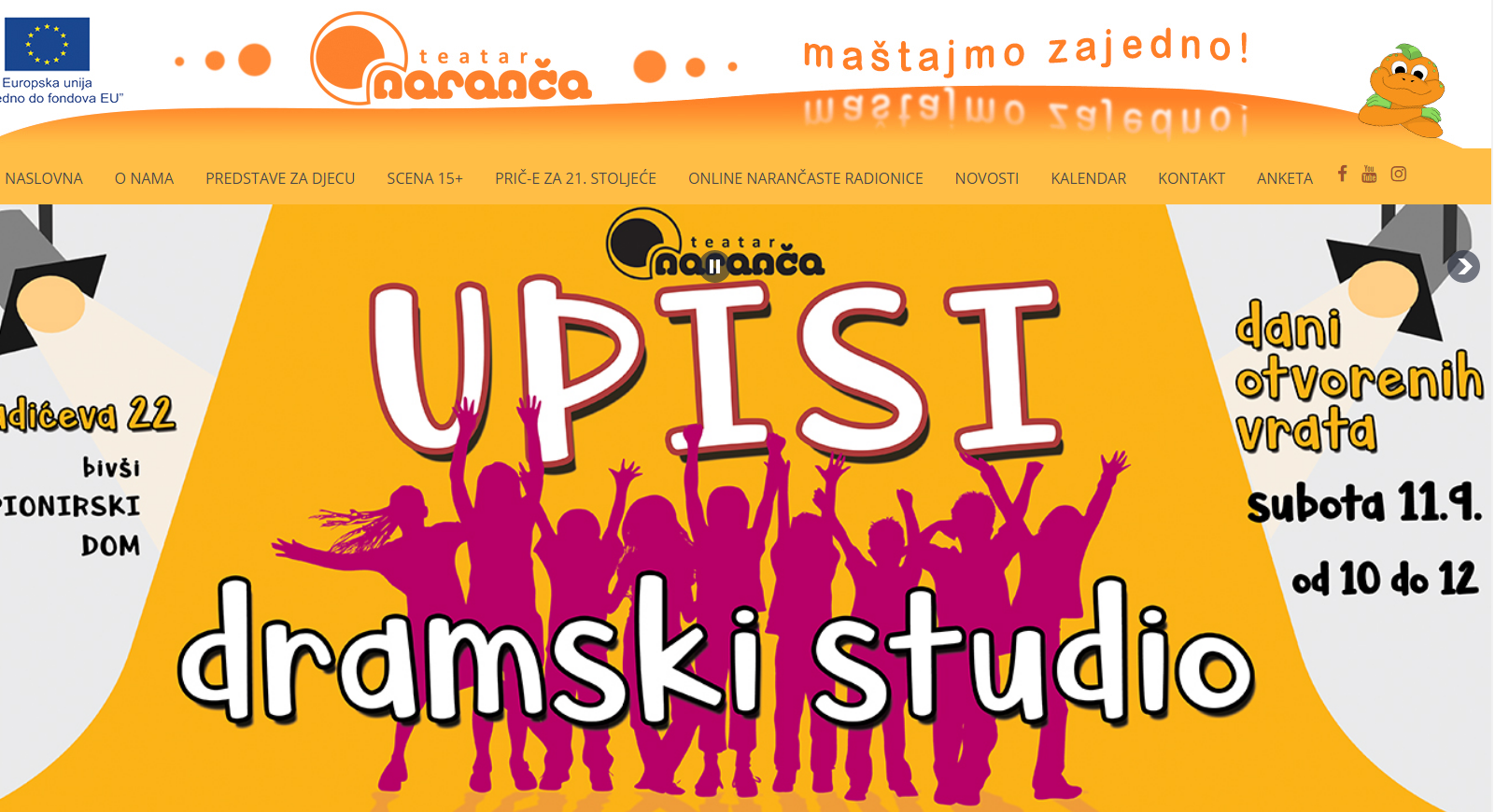 Za subotu najavljen Dan otvorenih vrata Dramskog studija Teatra Naranča