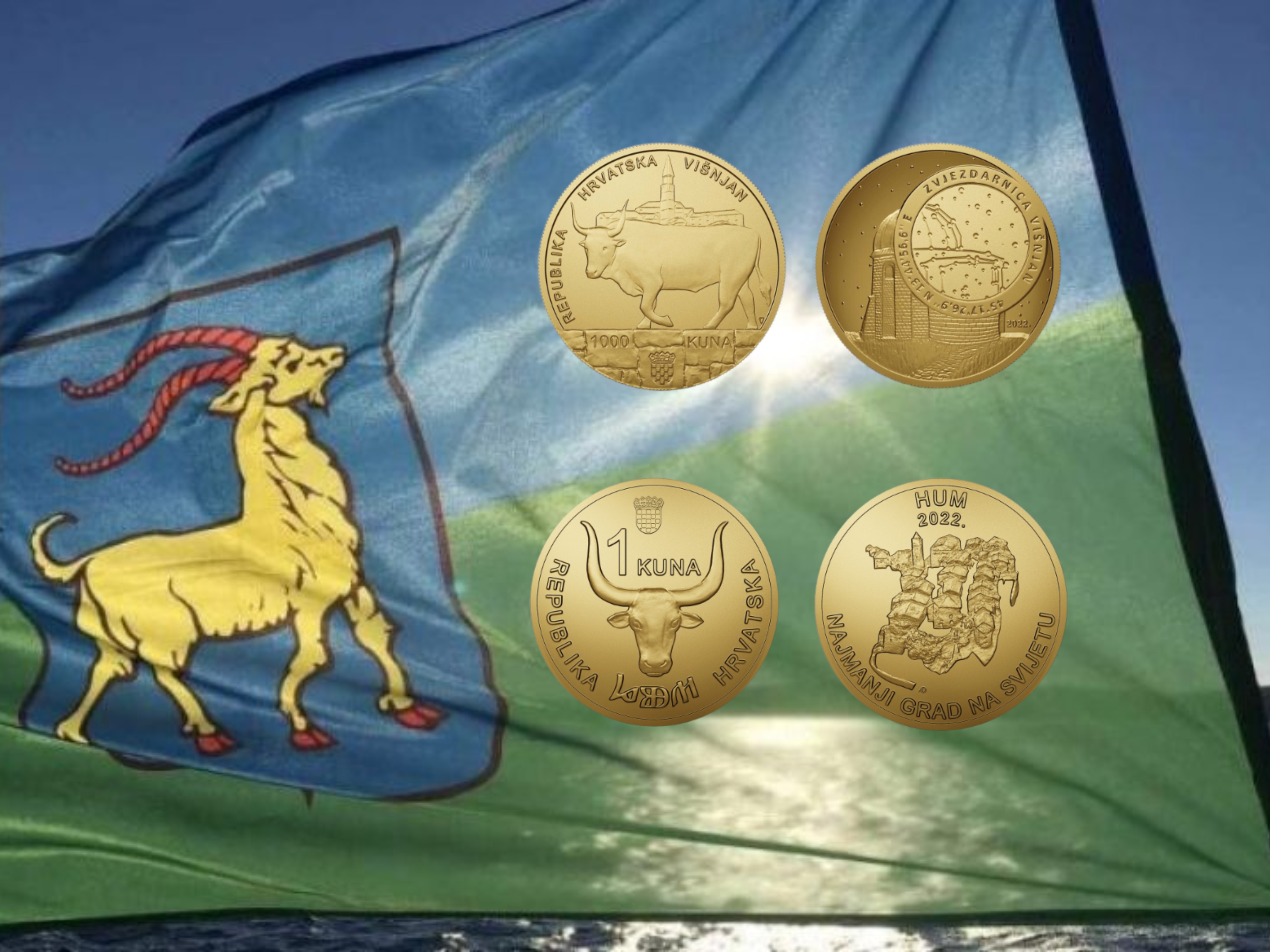 ISTARSKI ZLATNICI Izašao komplet zlatnika na kojima su Zvjezdarnica Višnjan i Hum